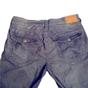 TRUE RELIGION RICKY CORDUROY DARK BLUE PANTS SIZE 36 PERFECT CONDITION!!!